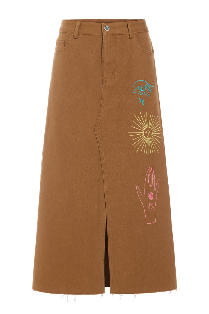 HUNKØN Suki Skirt Nederdele Caramel