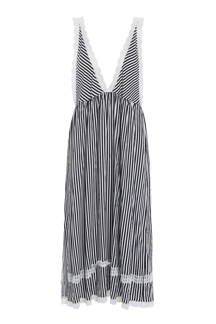HUNKØN Vicky Dress Kjoler Black Striped