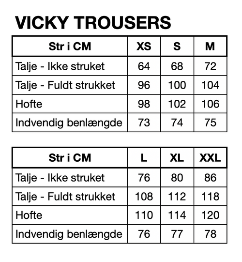 HUNKØN Vicky Trousers Bukser Black Striped