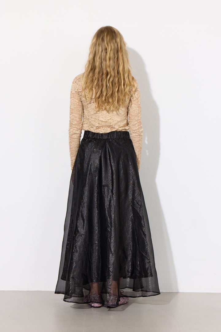 HUNKØN Zinnia Long Skirt Nederdele Black