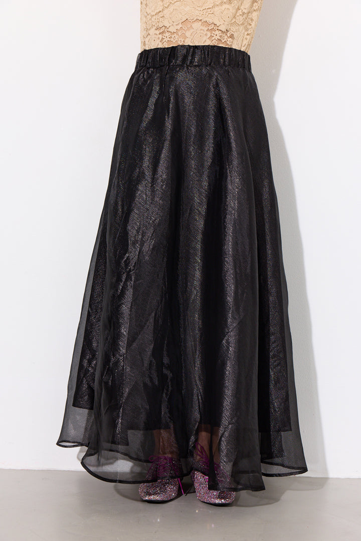 HUNKØN Zinnia Long Skirt Nederdele Black