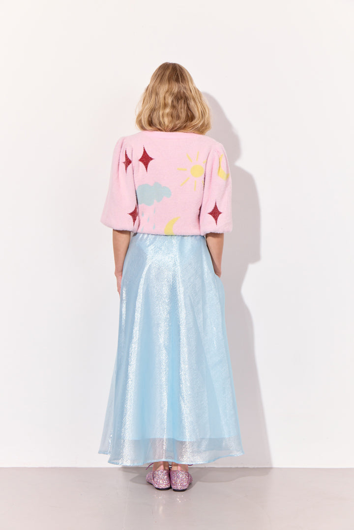 HUNKØN Zinnia Long Skirt Nederdele Blue