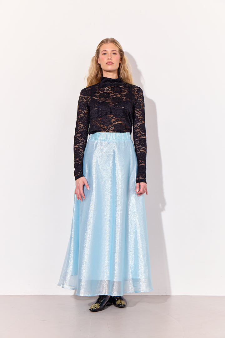 HUNKØN Zinnia Long Skirt Nederdele Blue