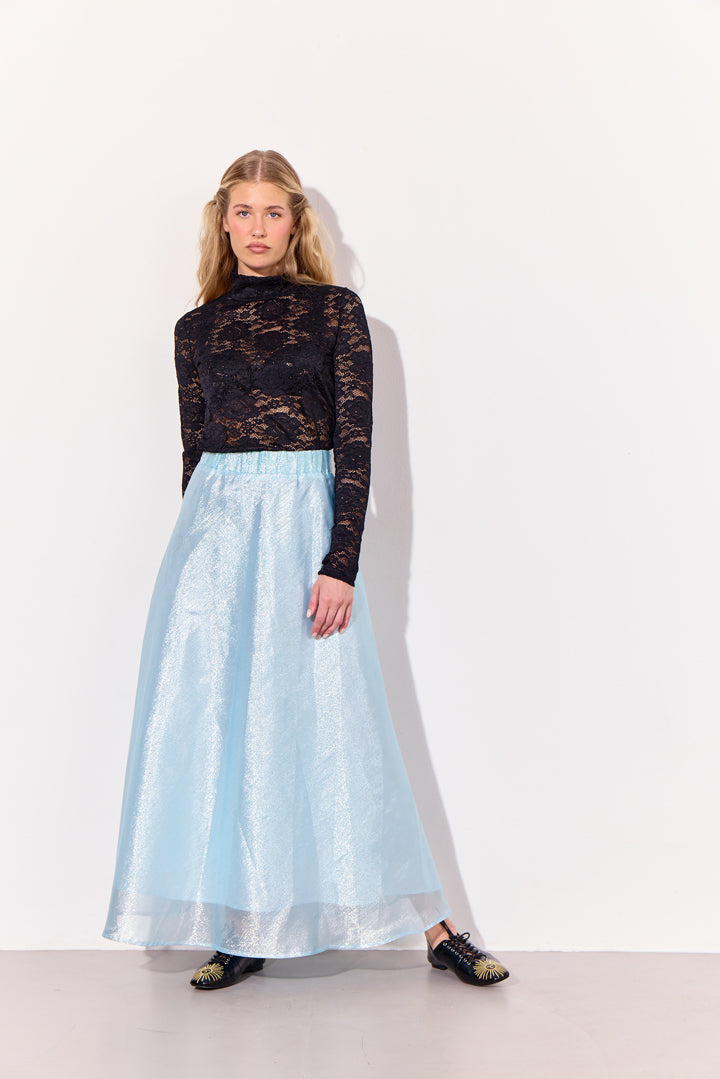 HUNKØN Zinnia Long Skirt Nederdele Blue