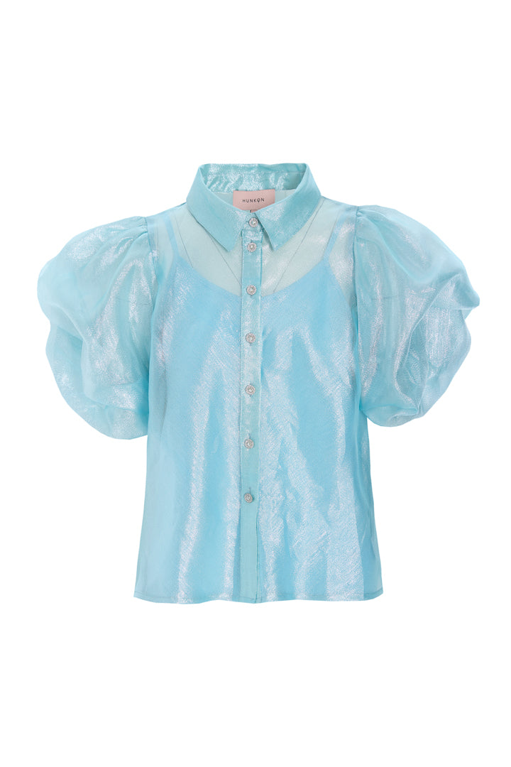 HUNKØN Zinnia Shirt Skjorter Blue