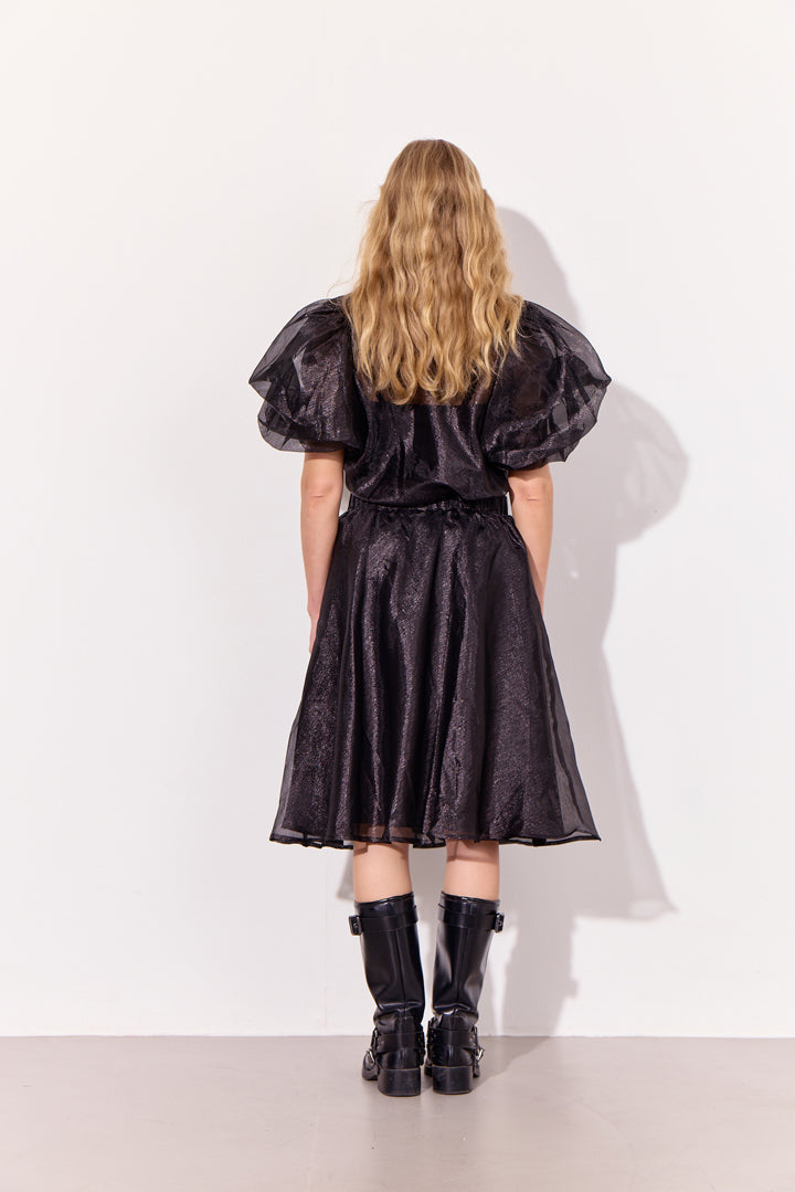 HUNKØN Zinnia Short Skirt Nederdele Black