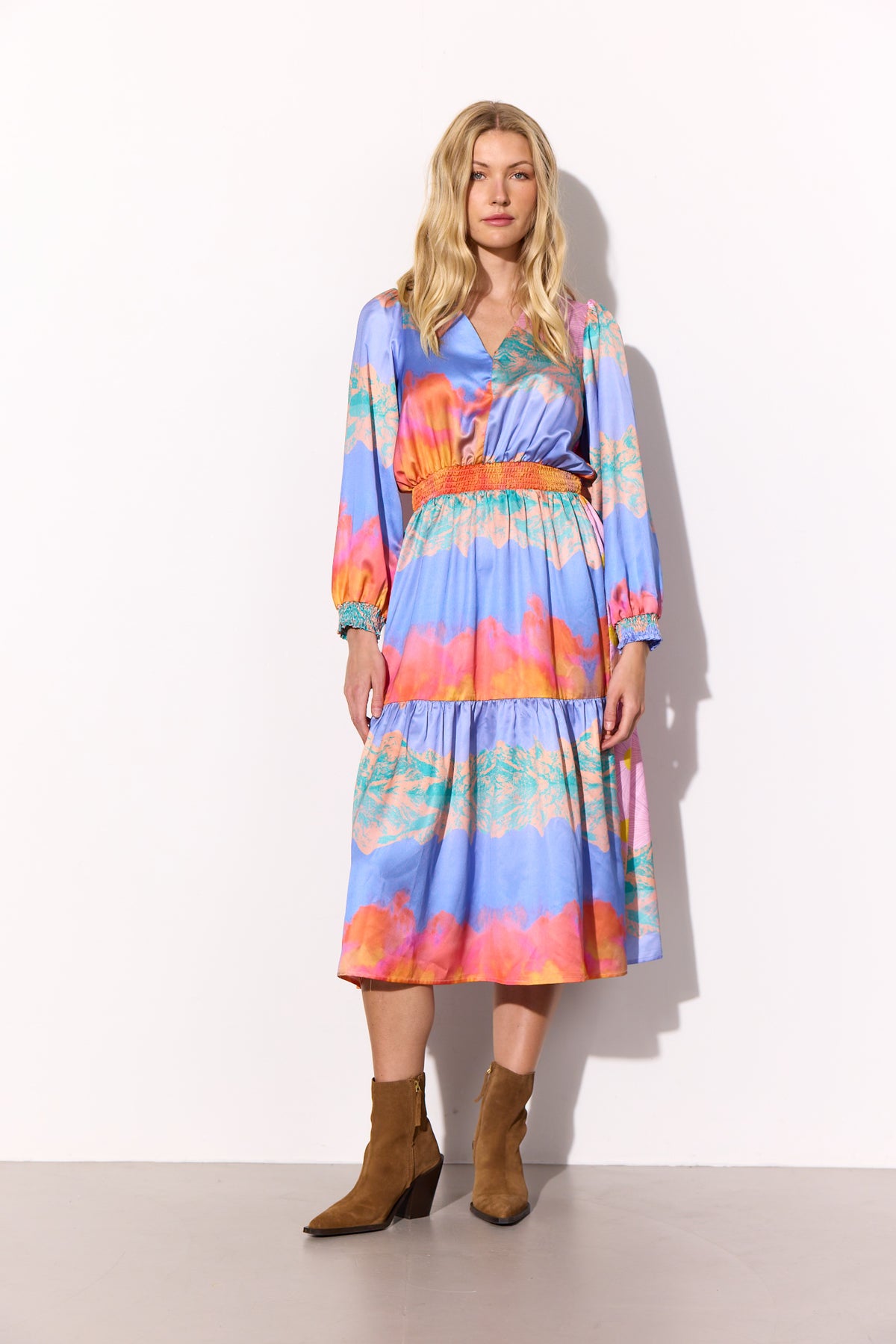 HUNKØN Abby Dress Kjoler Horizon Art Print