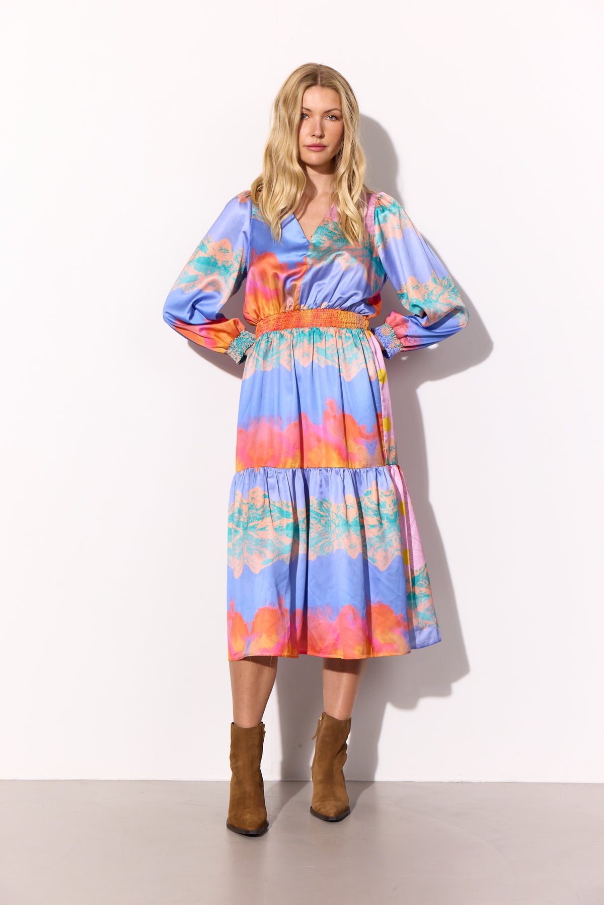 HUNKØN Abby Dress Kjoler Horizon Art Print