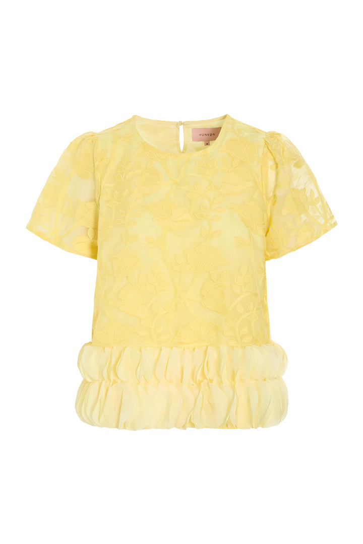 HUNKØN Aiko Blouse Bluser Yellow