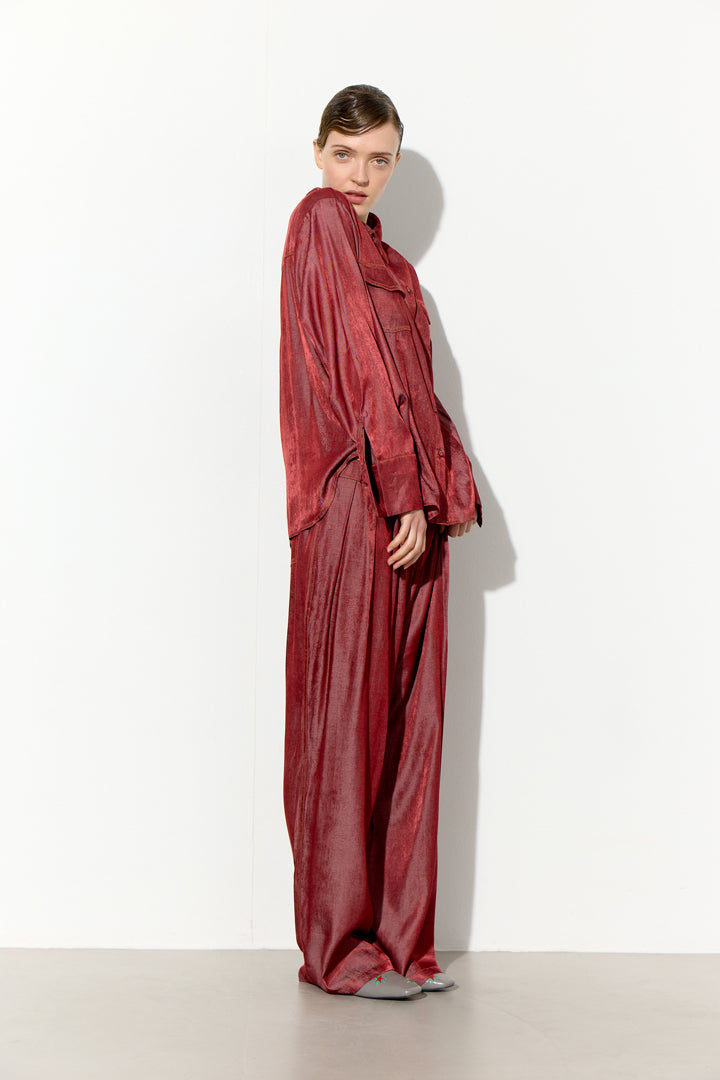 HUNKØN Andy Shirt Skjorter Oxblood