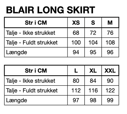 HUNKØN Blair Long Skirt Nederdele Black