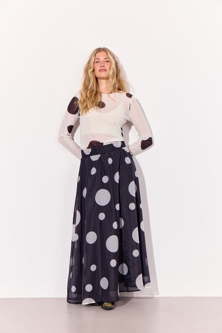HUNKØN Blair Long Skirt Nederdele Black