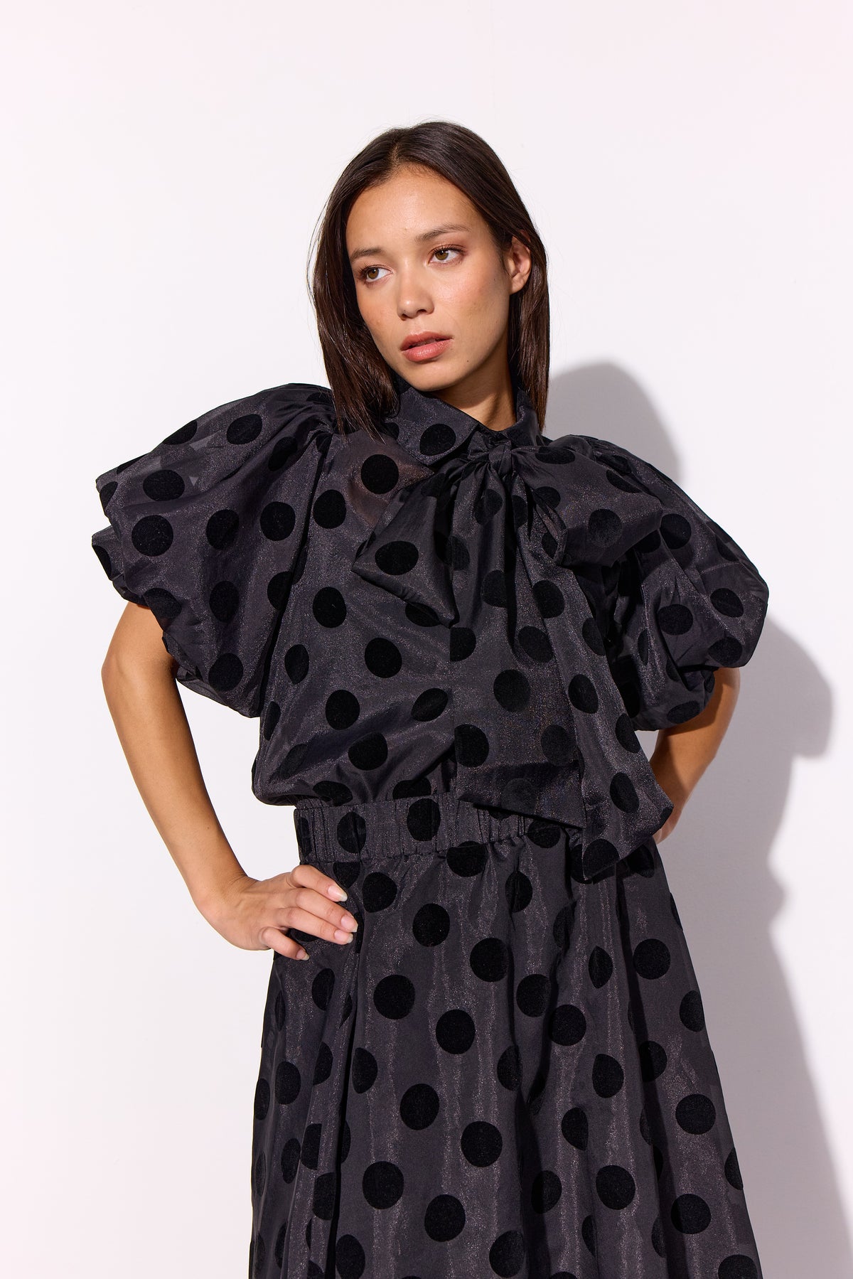 HUNKØN Bobby Shirt Skjorter Black w/dots