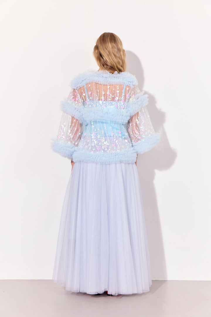 HUNKØN Bridget Skirt Nederdele Soft Blue