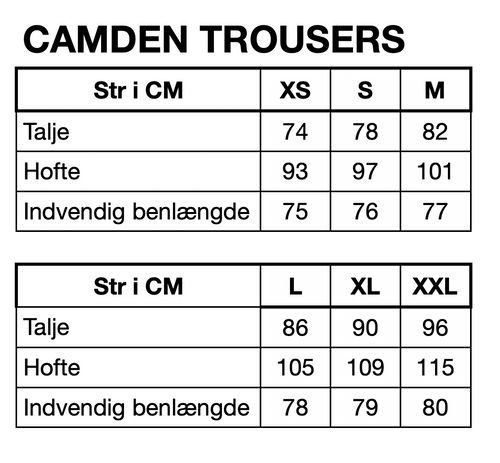 HUNKØN Camden Trousers Bukser Black