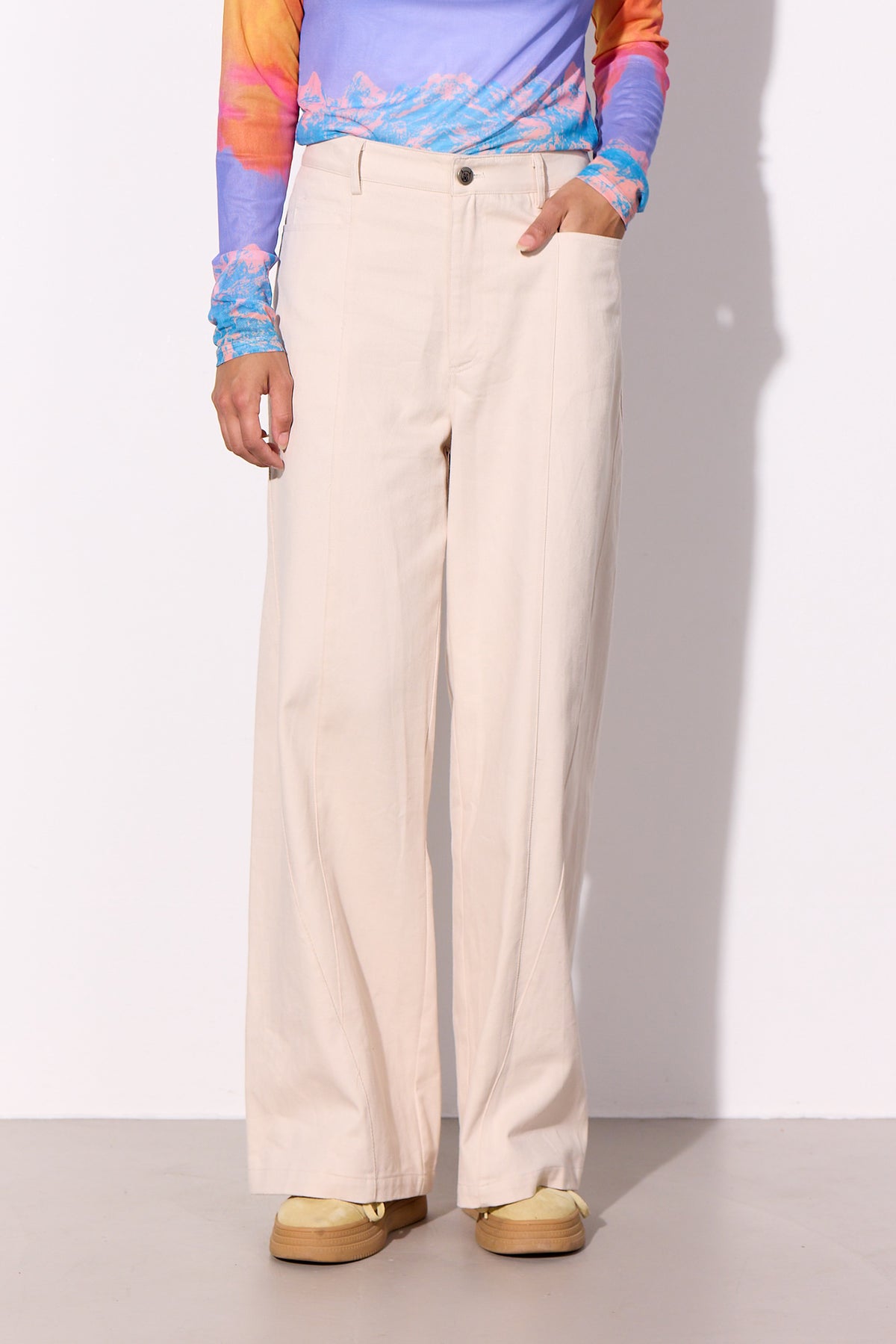 HUNKØN Camden Trousers Bukser Cream