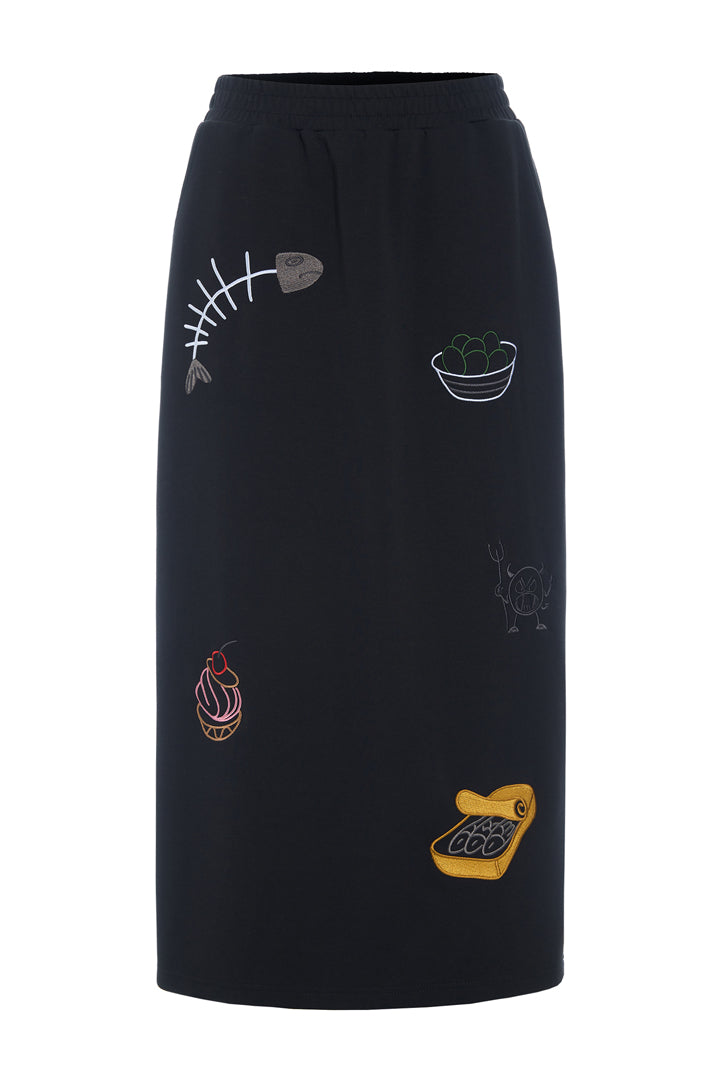 HUNKØN Chili Skirt Nederdele Black