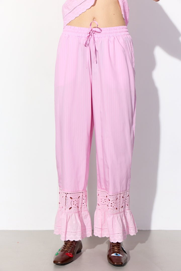 HUNKØN Cornelia Trousers Bukser Pink