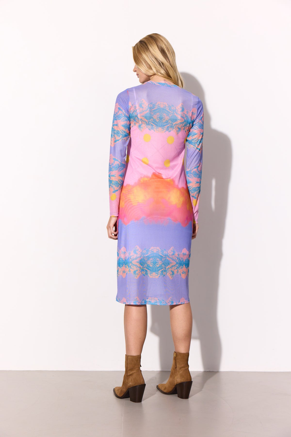 HUNKØN Devon Mesh Dress Kjoler Horizon Art Print