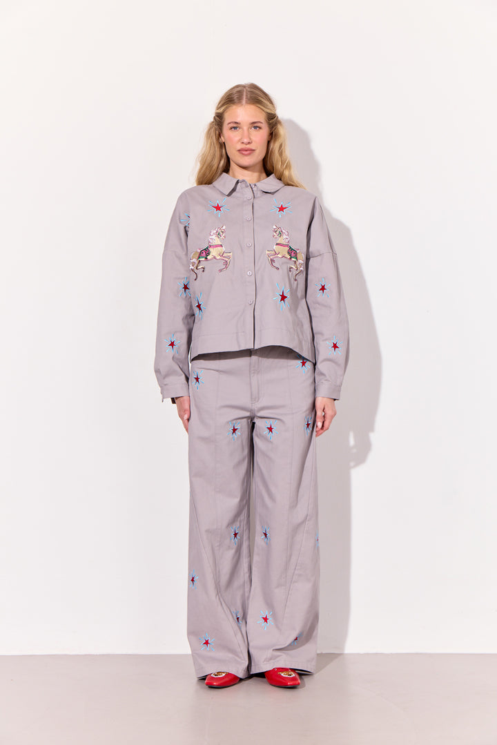 HUNKØN Electra Trousers Bukser Grey