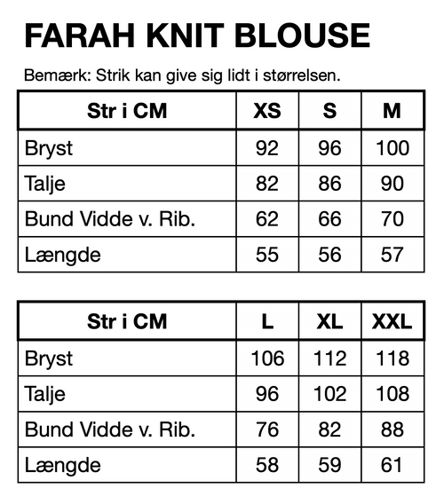HUNKØN Farah Knit Blouse Bluser Cocoa Rib