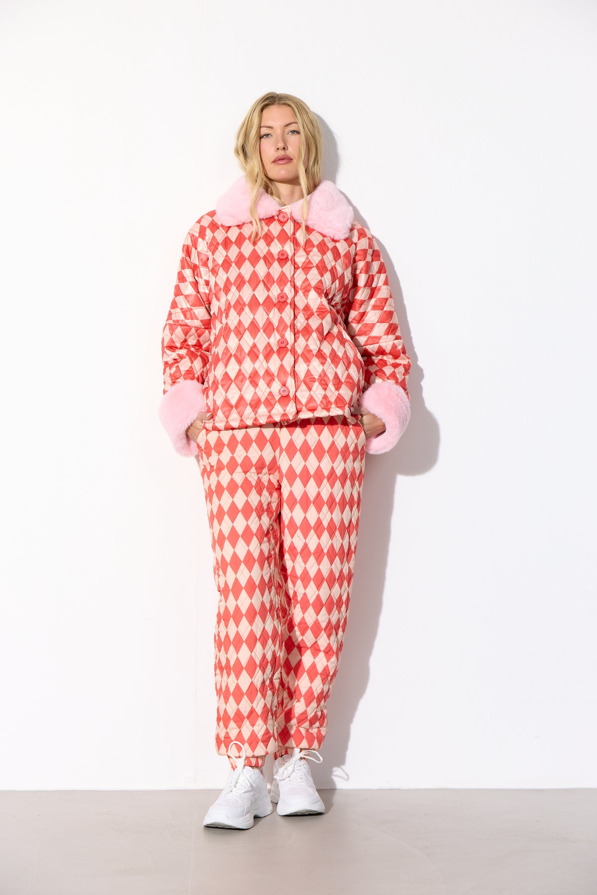 HUNKØN Harly Quilt Jacket Jakker Red Harlequin