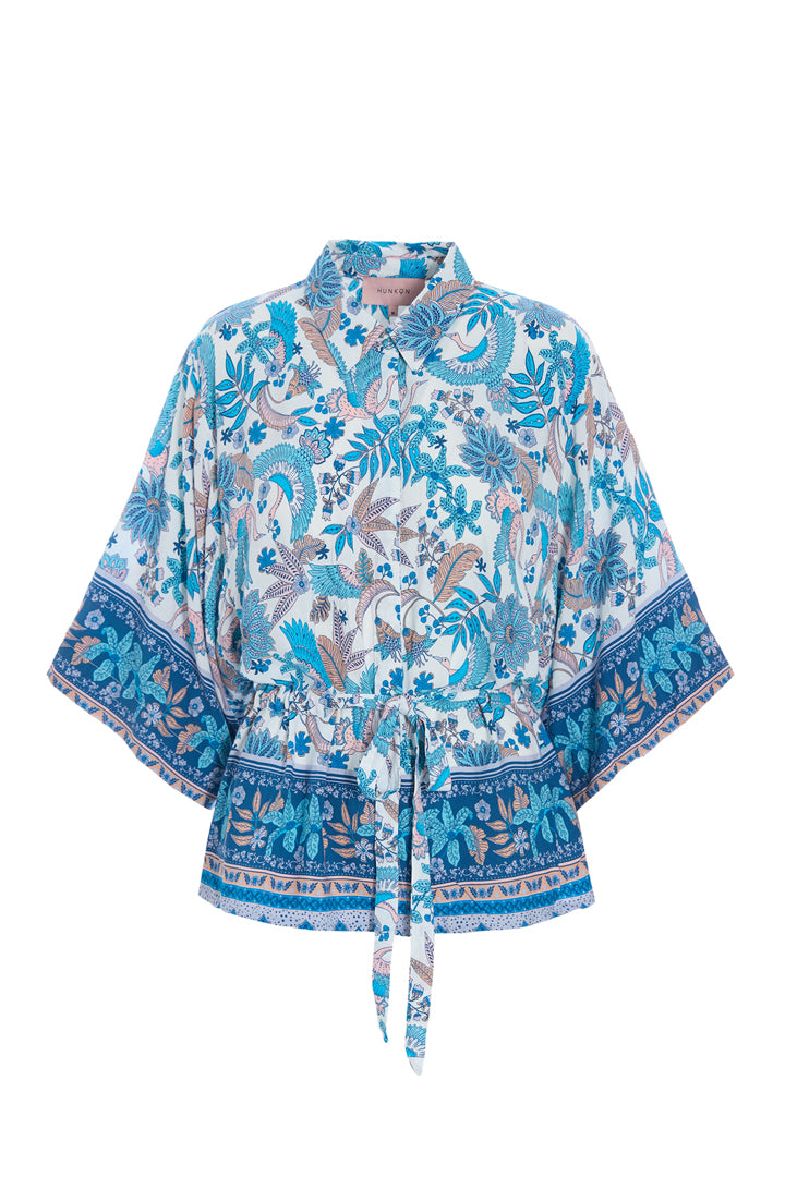 HUNKØN Helene Shirt Skjorter Bird Blue