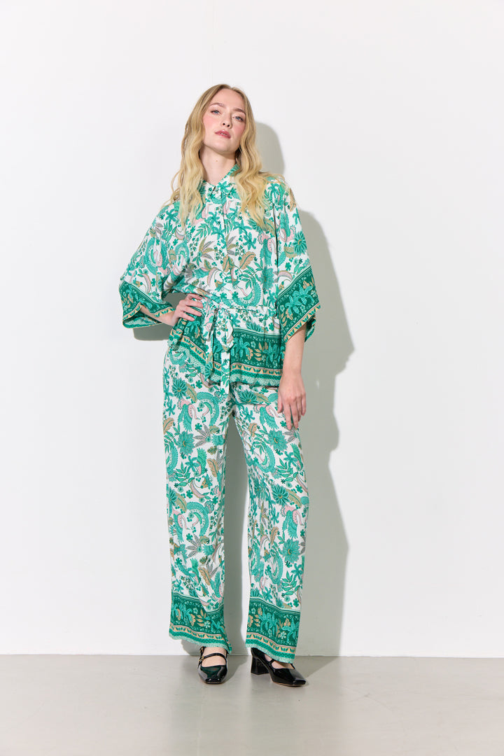 HUNKØN Helene Shirt Skjorter Bird Green