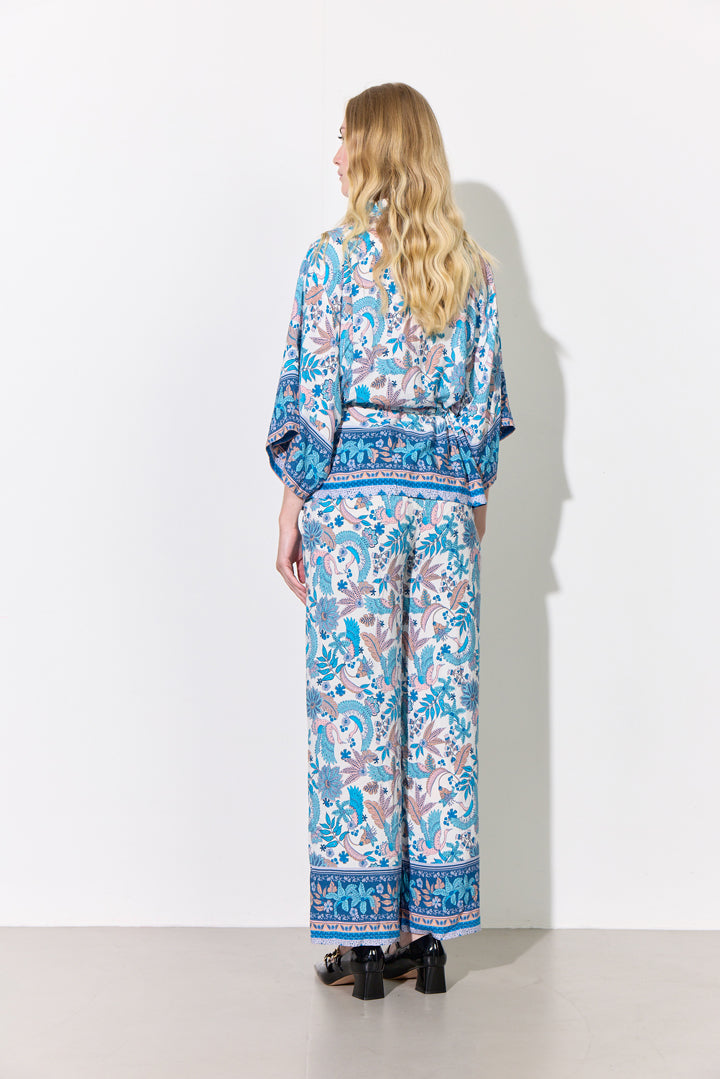 HUNKØN Helene Trousers Bukser Bird Blue