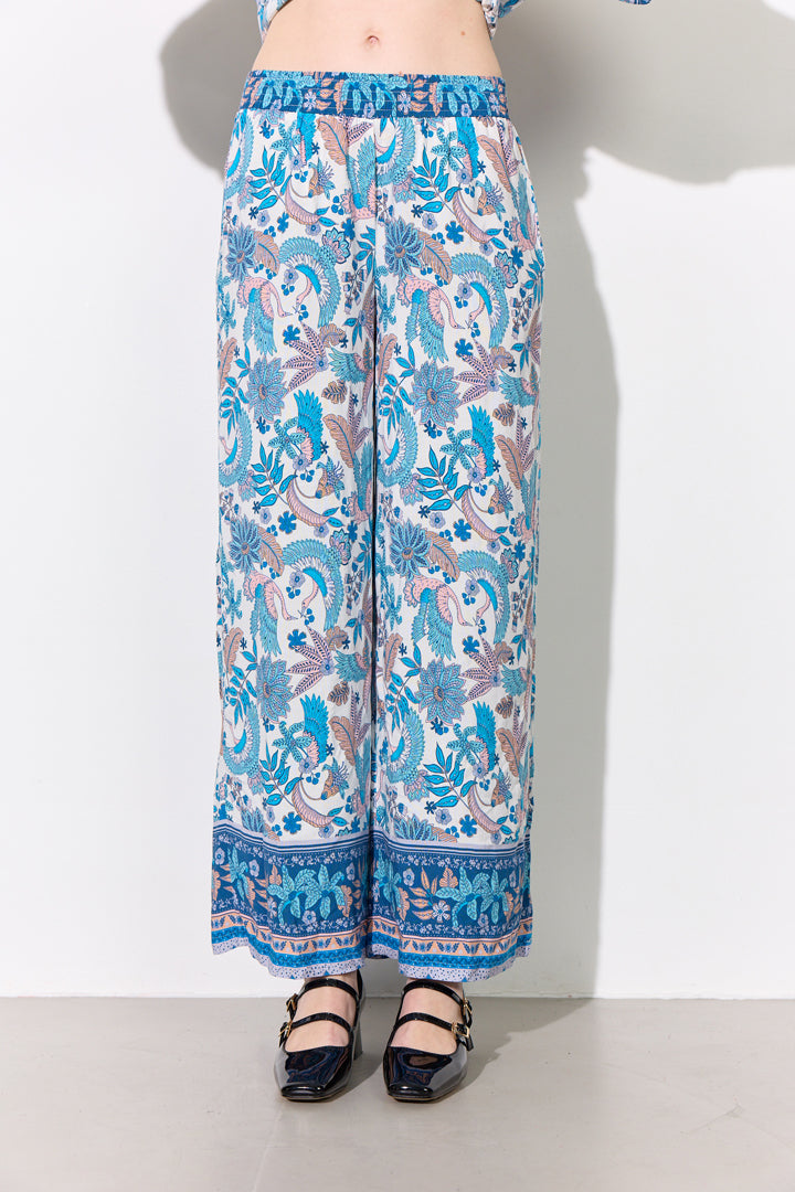 HUNKØN Helene Trousers Bukser Bird Blue