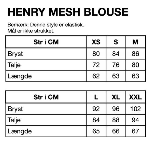 HUNKØN Henry Mesh Blouse Bluser Zebra Striped