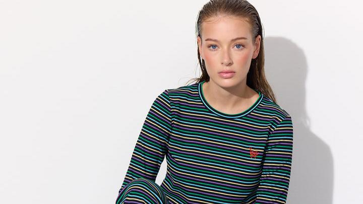 HUNKØN Indie Blouse Bluser Black Striped