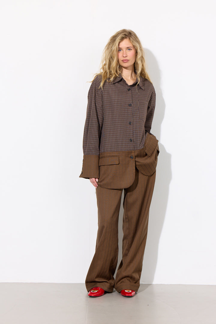 HUNKØN Irena Trousers Bukser Brown