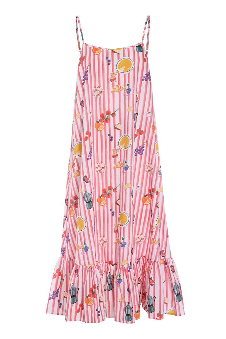 HUNKØN Jess Dress Kjoler Picnic Art Print