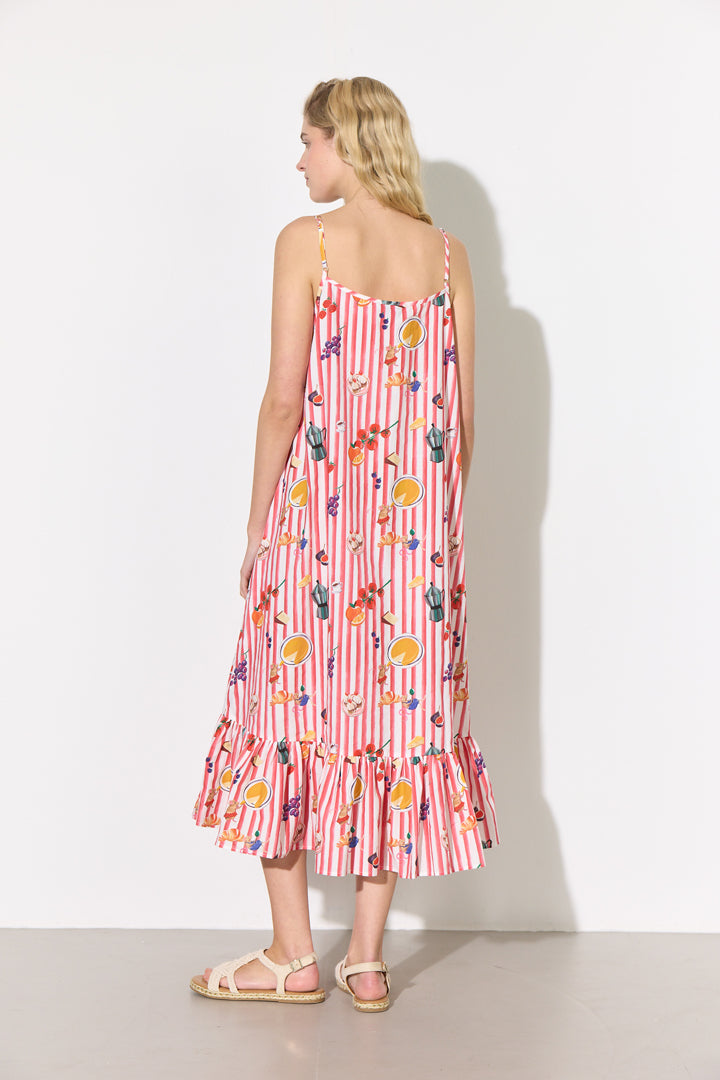 HUNKØN Jess Dress Kjoler Picnic Art Print