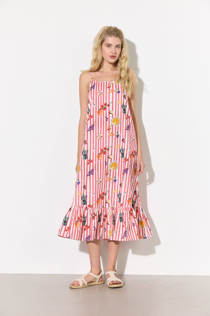 HUNKØN Jess Dress Kjoler Picnic Art Print