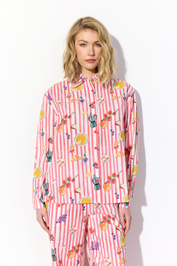 HUNKØN Jess Shirt Skjorter Picnic Art Print