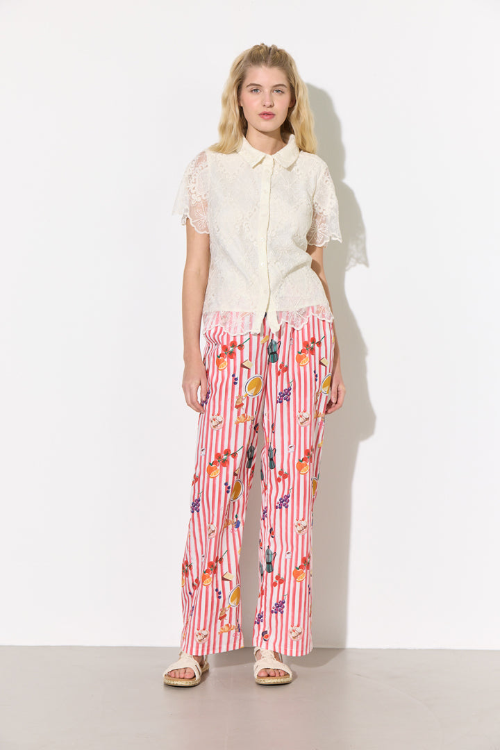 HUNKØN Jess Trousers Bukser Picnic Art Print