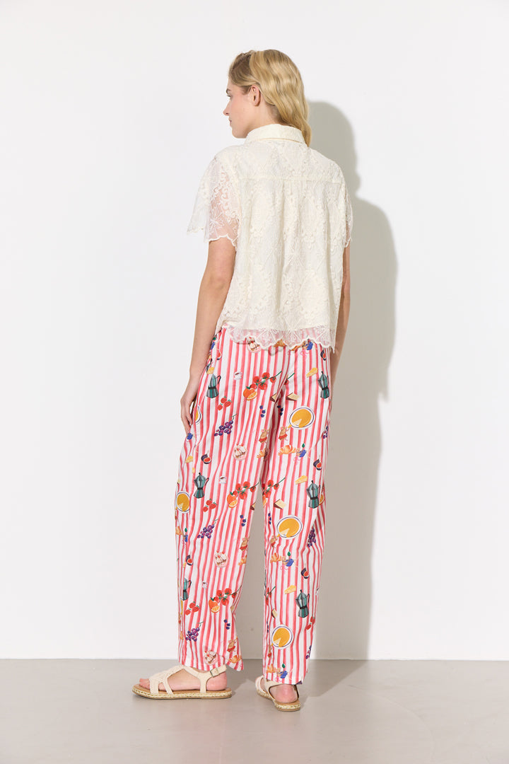 HUNKØN Jess Trousers Bukser Picnic Art Print