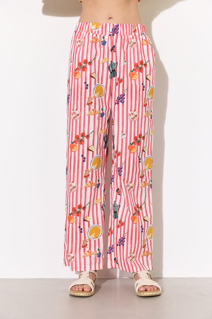 HUNKØN Jess Trousers Bukser Picnic Art Print