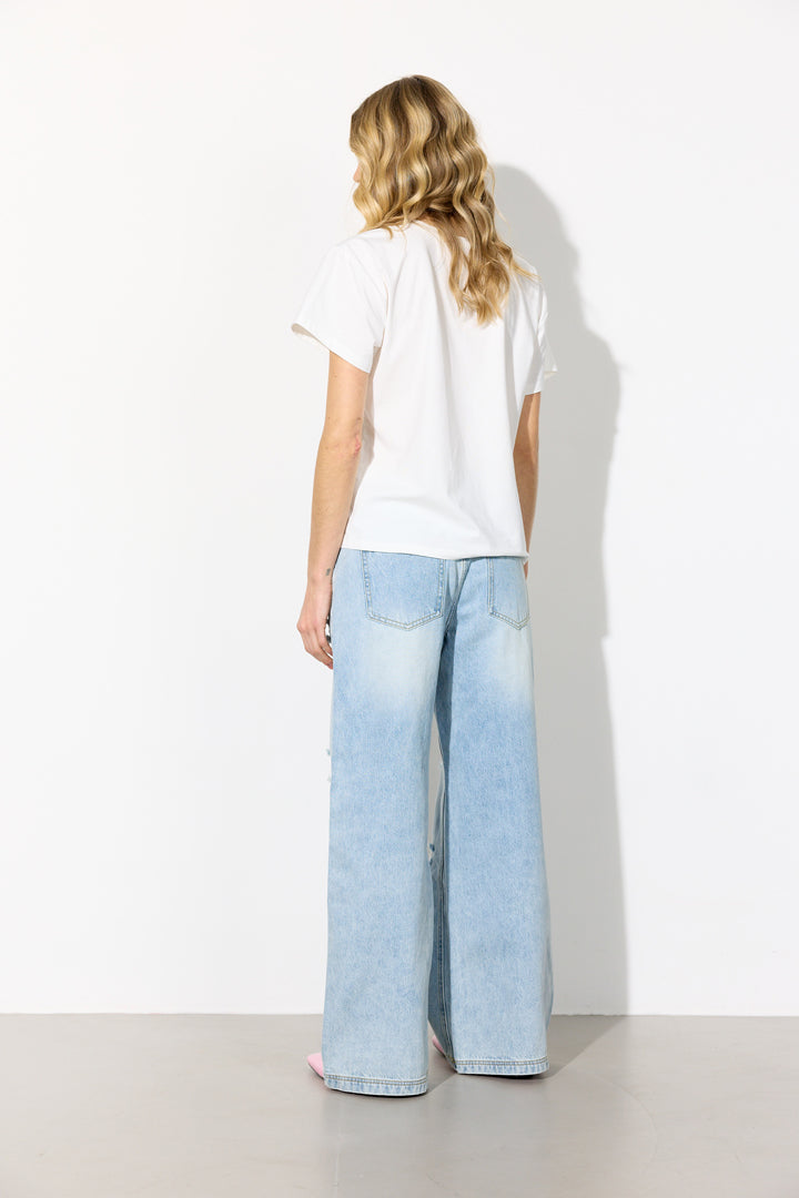 HUNKØN Jody Ripped Jeans Bukser Light Denim