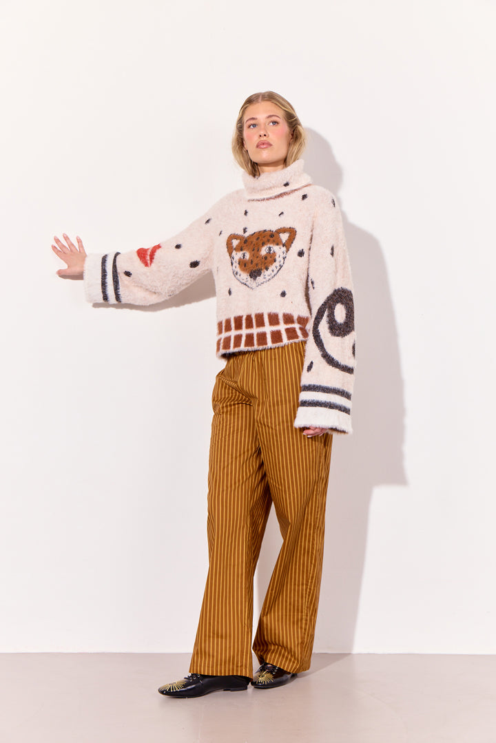 HUNKØN Kitti Knit Blouse Bluser Soft Leo