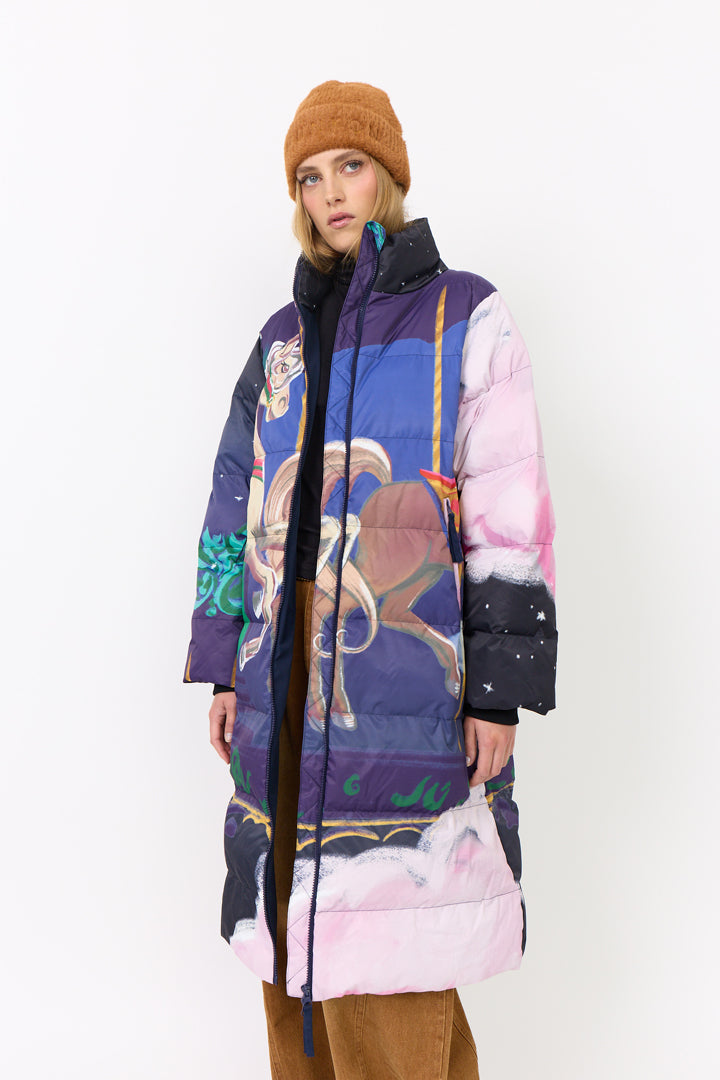 HUNKØN Kiwi Coat Frakker Dream Fairground Art Print
