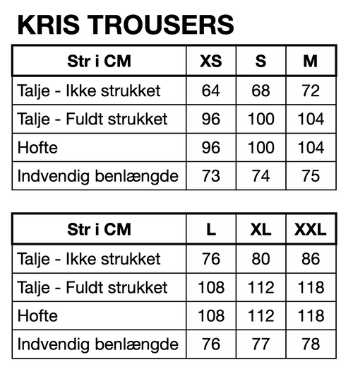 HUNKØN Kris Trousers Bukser White