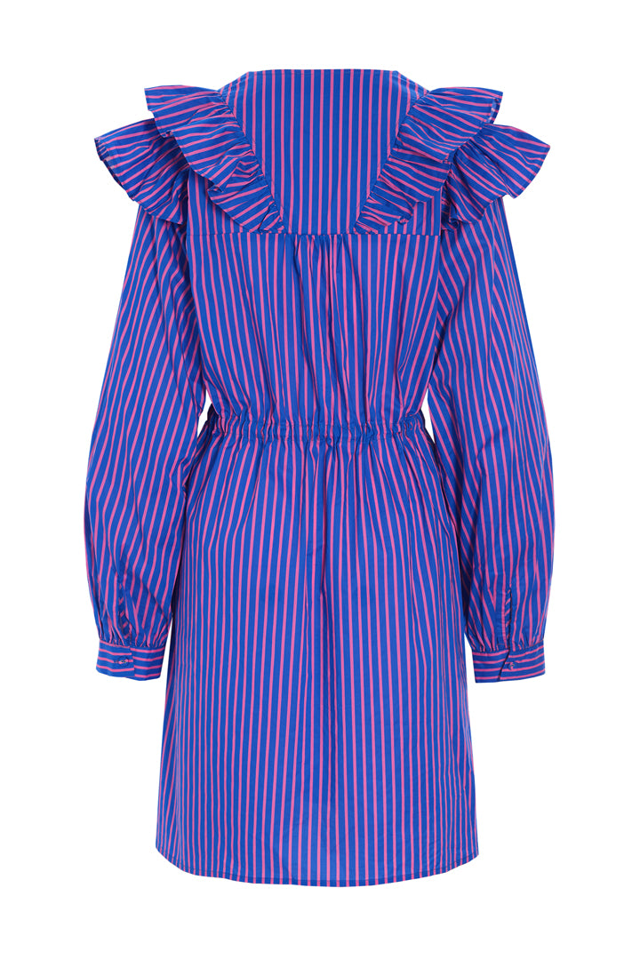 HUNKØN Lucinda Dress Kjoler Blue Striped