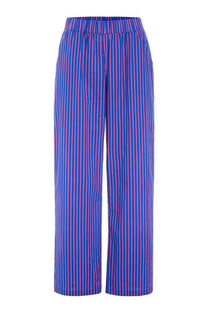 HUNKØN Lucinda Trousers Bukser Blue Striped