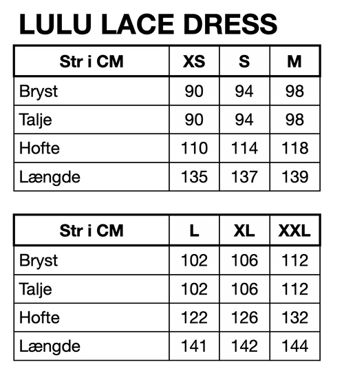 HUNKØN Lulu Lace Dress Kjoler Cream Lace