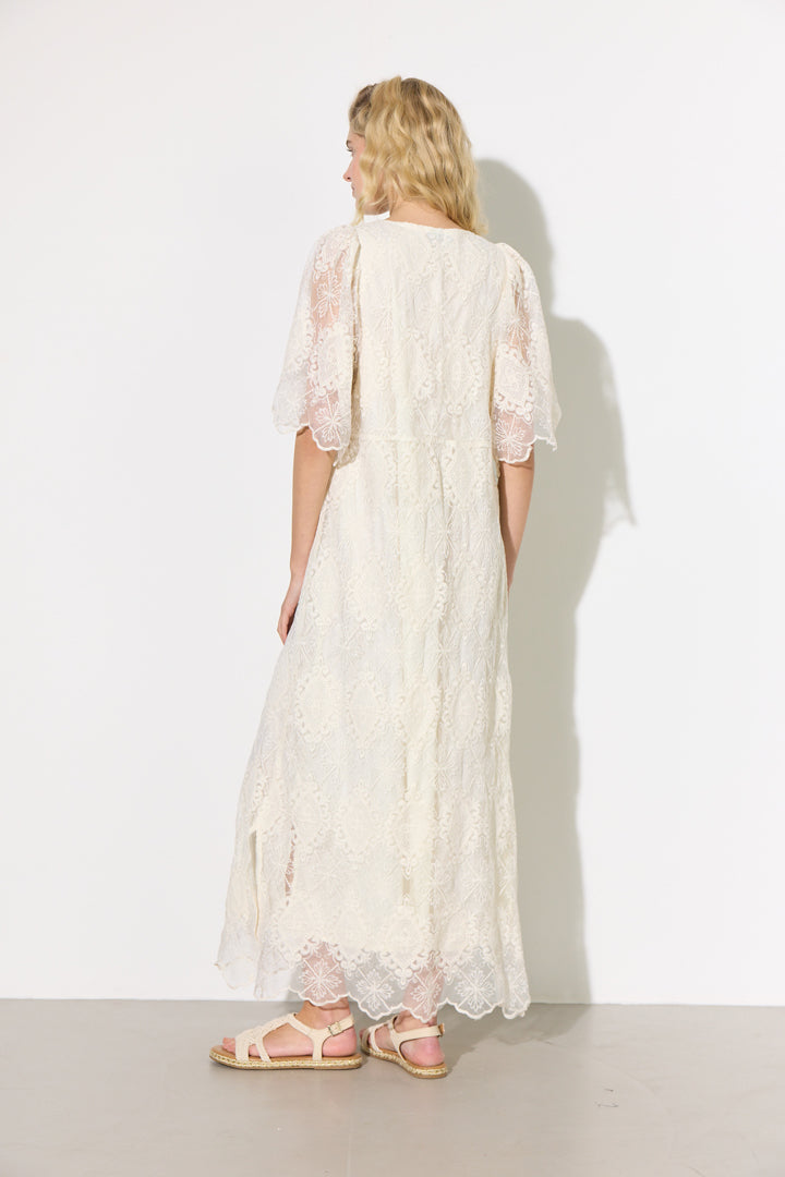 HUNKØN Lulu Lace Dress Kjoler Cream Lace