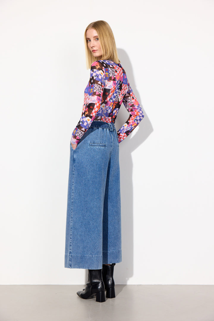 HUNKØN Madison Mesh Blouse Bluser Multiverse Art Print