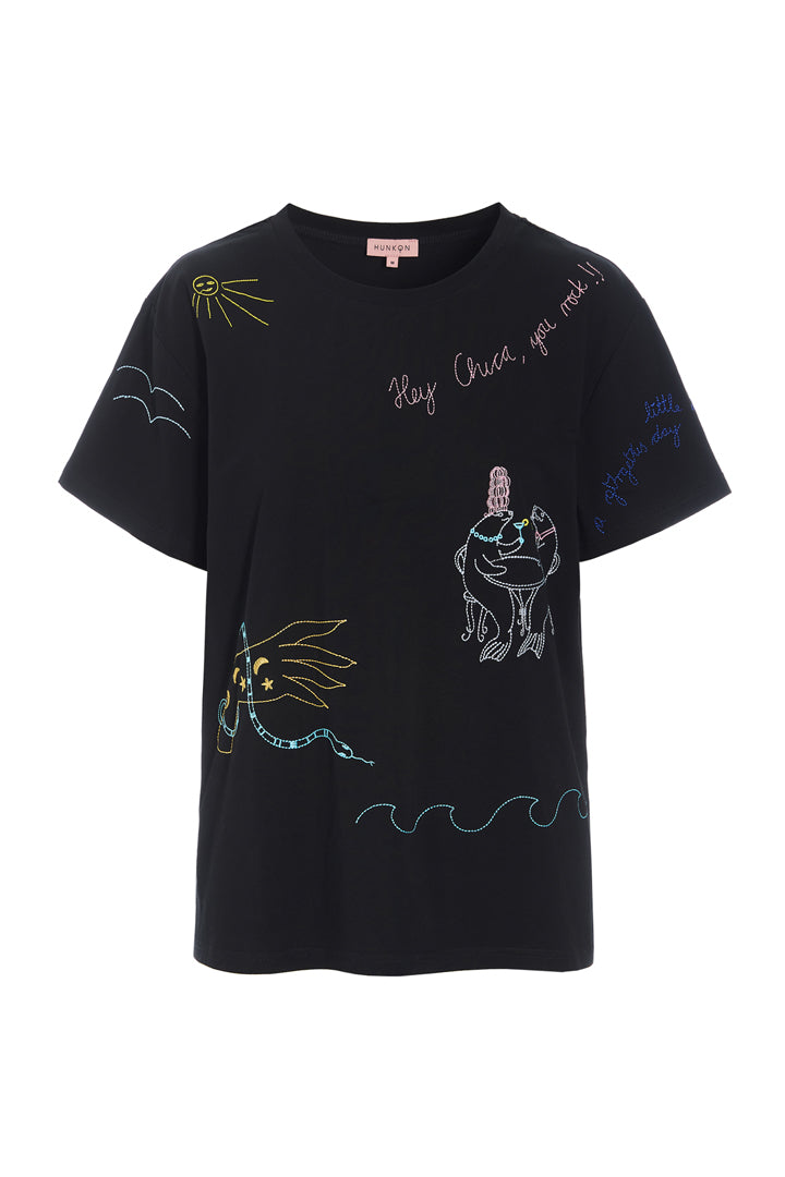 HUNKØN Mavis T-shirt T-shirts Black
